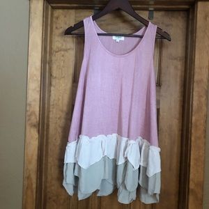 Umgee Boho Ruffle Tank